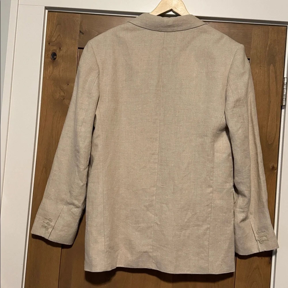 NWT Island Importer Linen Blazer Jacket Sport Coat Mens 41 Tan beach coastal